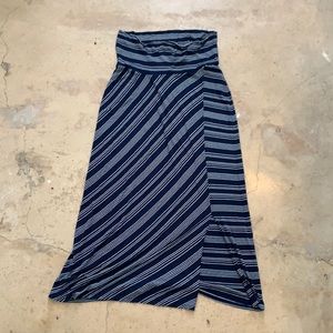Motherhood Maternity Striped Blue Skirt Size Large